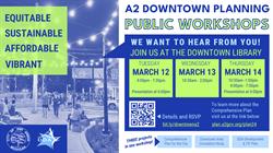 Ann Arbor Seeks Community Input with March 12–14 Downtown Planning Public Workshops
