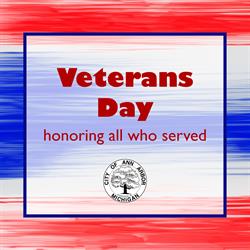 City Offices Closed Friday, Nov. 10, to Observe Veterans Day 