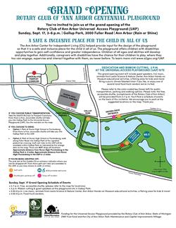All Invited to Sept. 17 Grand Opening Event for Universal Access Playground at Gallup Park