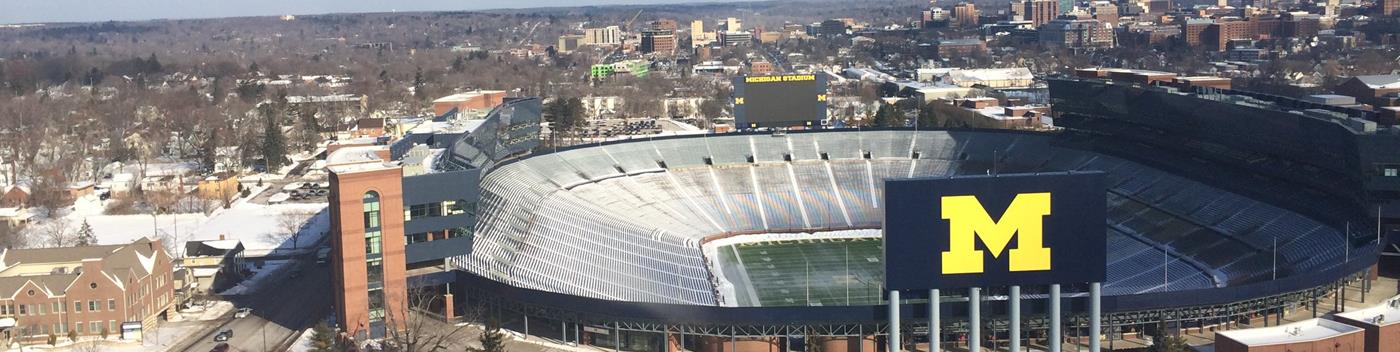 Ann Arbor and the Big House in winter