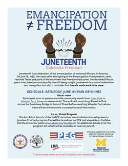 Juneteenth Walk and Celebration Planned for Saturday, June 19