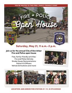 All Invited to the Ann Arbor Public Safety Family Open House May 21