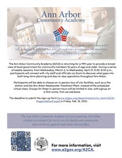 Sign Up to Participate in the Ann Arbor Community Academy