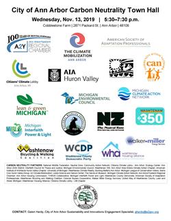 City & Partners to Host Carbon Neutrality Town Hall Nov. 13
