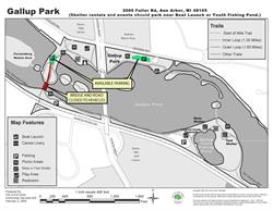 Temporary Closure of the Gallup Park Vehicle Bridge Begins in February