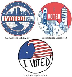Results Announced for Ann Arbor’s “I Voted” Sticker Design Contest