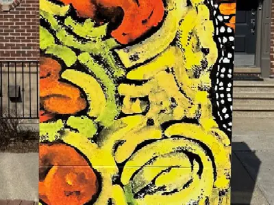 PowerArt! 2025 Golden Paintbrush award winner with art on signal or utility box