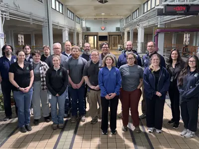 Group picture of the City of Ann Arbor's Water Treatement Plant staff taken in March, 2026