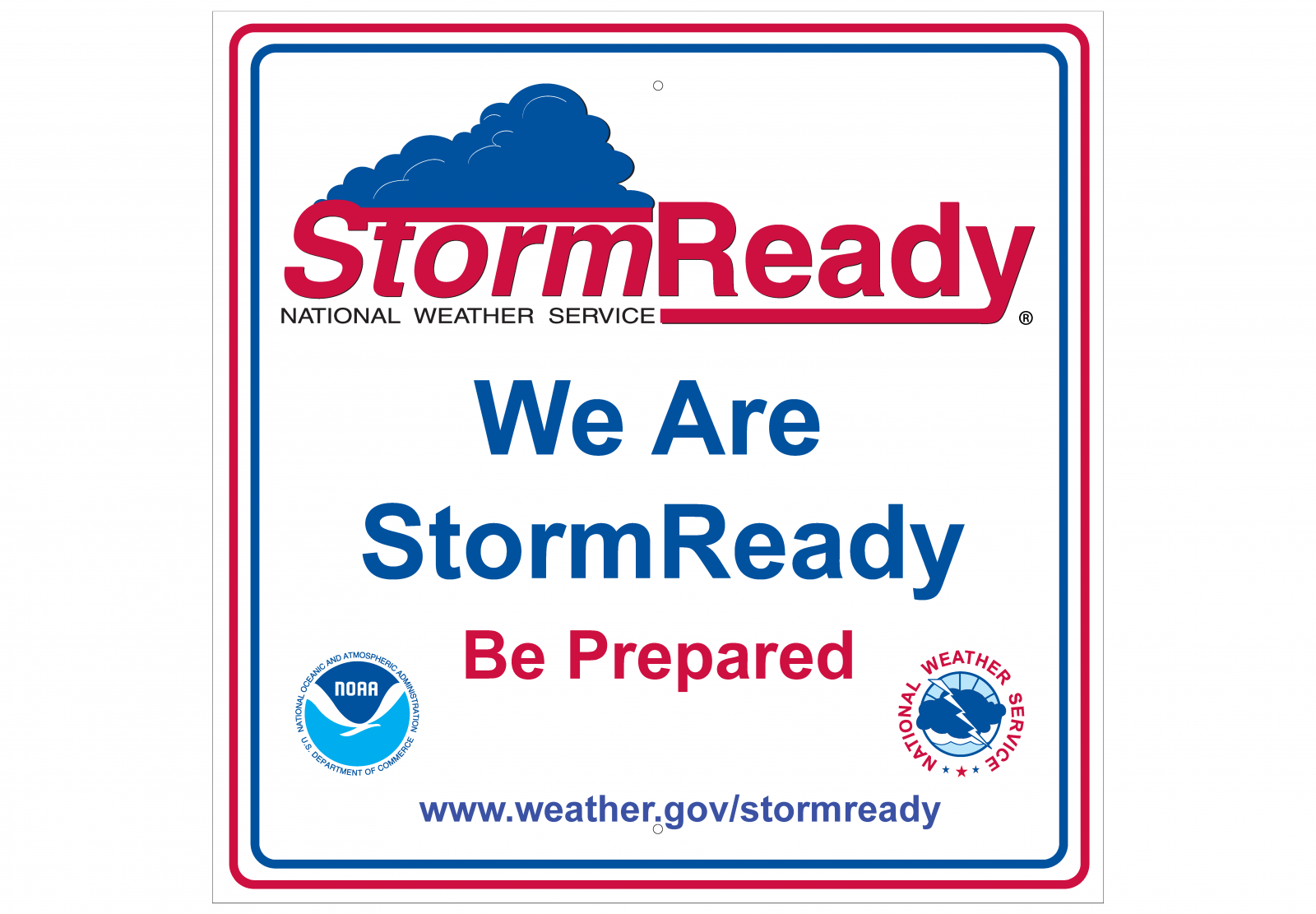 Storm Ready Designation Sign