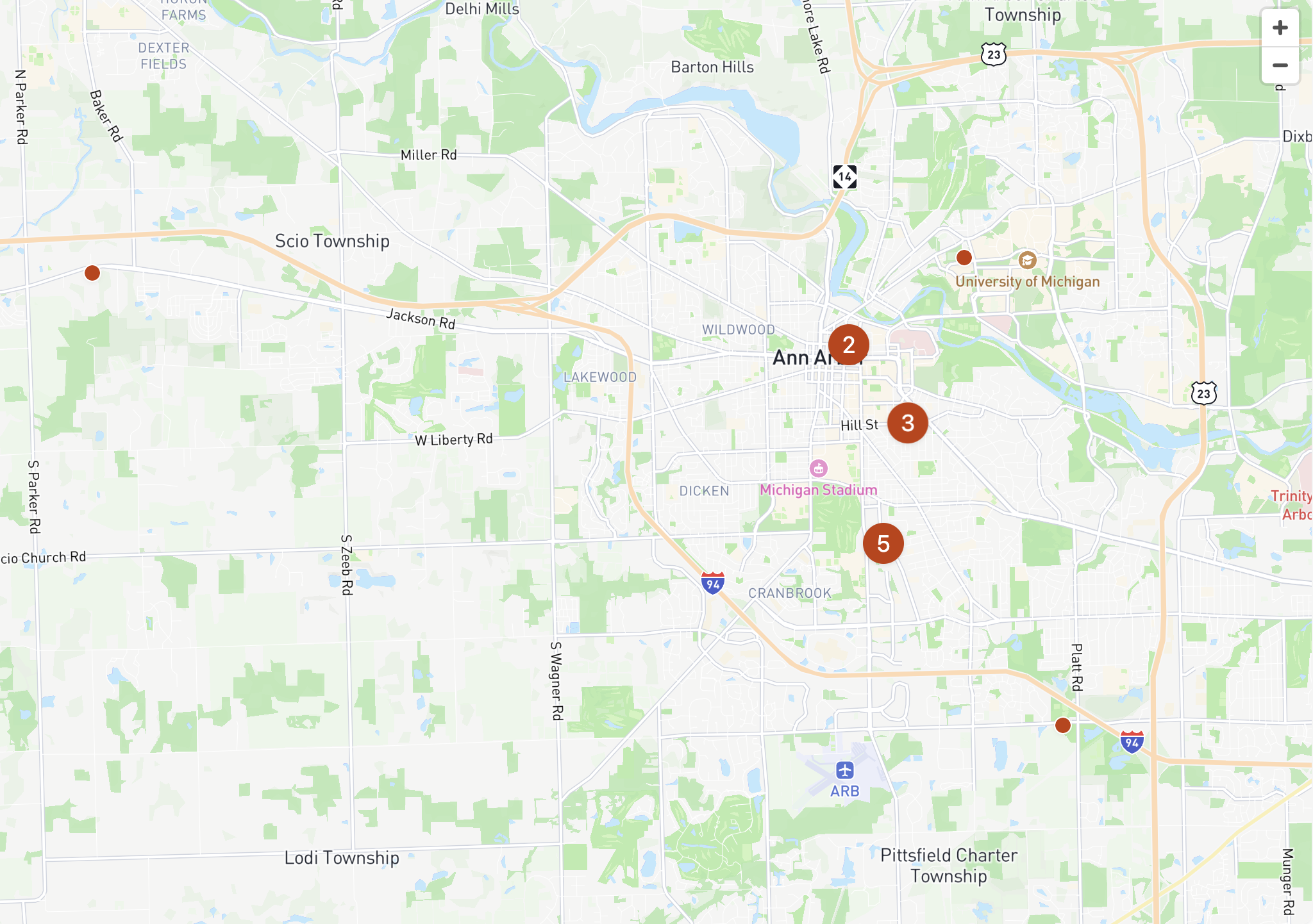 A map showing all community drop off events. Click on the map to find a location near you!