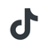 Black Tik Tok Logo White Circle Background