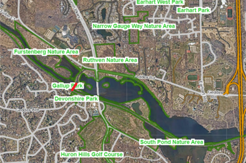 May 23–24: Huron River Closed to Waterway Traffic at Gallup Park Bridge