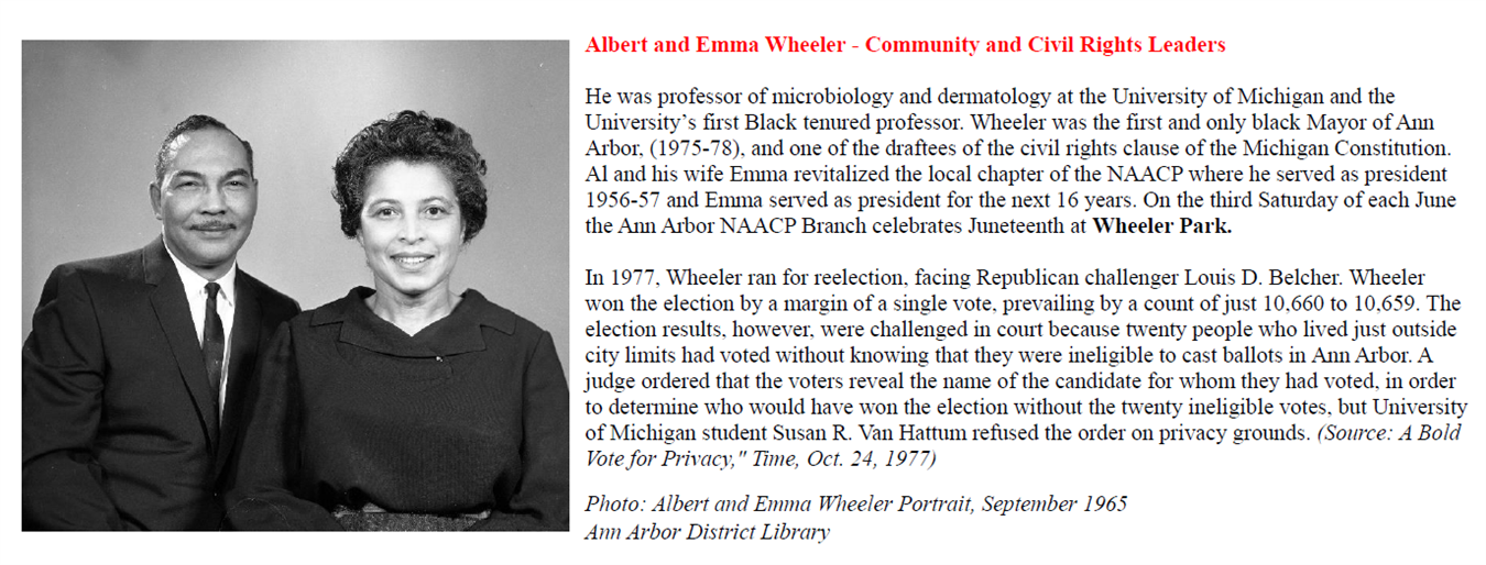 Newspaper snippet showing Albert and Emma Wheeler