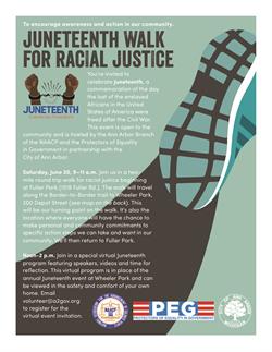 Juneteenth Celebration and Walk for Racial Justice Event is Saturday, June 20